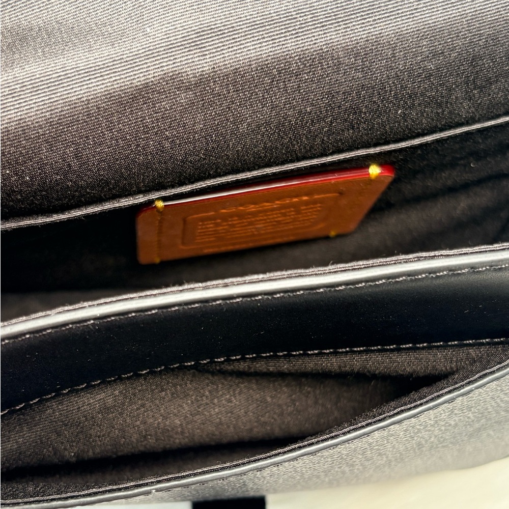 Coach Racer Gunmetal/Charcoal/Black Crossbody Bag - Picture 14 of 15